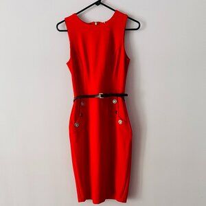 Red Dress with Belt (Brand New)